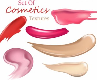 Lipstick Color Signs Collection Colorful Grunge Marks
