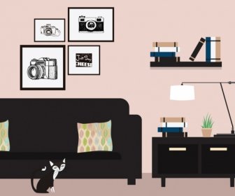 Living Room Decorative Background Modern Design
