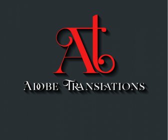 логотип A и T шаблон элегантный плоский каллиграфический текст эскиз