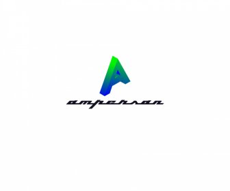 логотип амперсан шаблон современный динамический дизайн