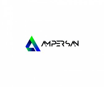 Logo Ampersan Template 3d Stylized Text Calligraphy Decor