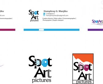 Logotipo E Design De Cartões De Visita Para Fotos De Arte Spot