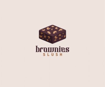 Bolo De Chocolate Slush Logotipo Brownie