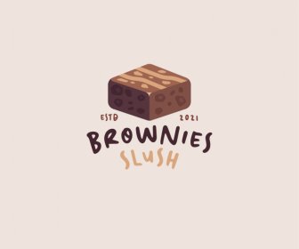 Bolo De Chocolate Slush Logotipo Brownie