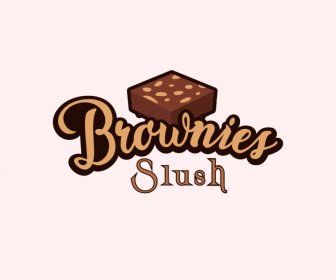 Logo Brownie Granizado Pastel De Chocolate 9