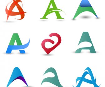 Logo Design Elements Design With Abstract Letter A