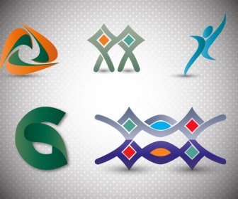 Logo Design Elements Illustration With Abstract Shapes