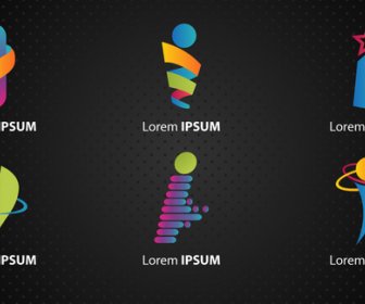 Logo-Design-Elemente Mit Verschiedenen Buchstaben Ich Formen