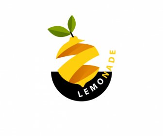 Logo Template Lemon Sketsa 3D Cut Sketsa