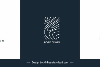 logo templates flat texts shapes abstract design