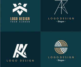 Logo Templates Texts Shapes Swirled Circles Sketch