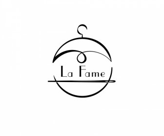 logo x la fame clothing logo template circle swirl sketch