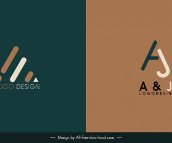 Logotype Templates Shoe Texts Shapes Decor Flat Design