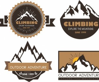 ícone De Montanha De Coleção De Logotipos Que Vário Projeto