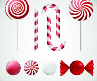Lollipop Design Elements Vector