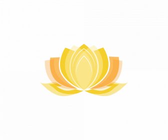 Lotus Icon Flat Symmetric Shape Outline