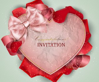 Amor E Cartões De Convite Romântico