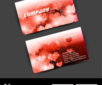 Love Heart Shape Business Card