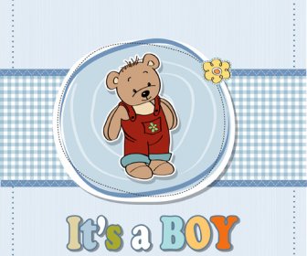 Lovely Baby Cards Vector Set