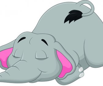 Gajah Kartun Indah Vektor