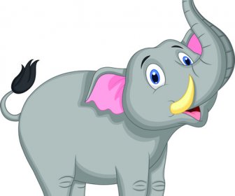 Gajah Kartun Indah Vektor Gajah Kartun Indah Vektor