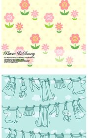 Lovely Child Elements Background 2 Vector Graphic