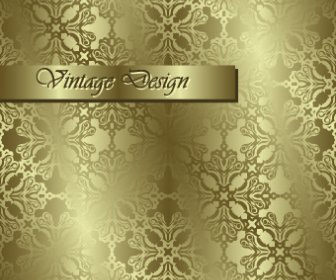 Luxurious Golden Vintage Patterns Background