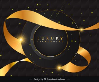 Luxus-Hintergrund Funkelnde Schwarz Golden Dynamische 3D-Dekor