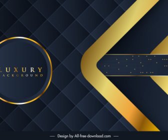 Luxus-Hintergrund-Vorlage Kreis Quadrate Dekor Dunkel Modern