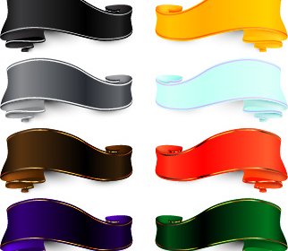 Luxury Colored Ribbons Vector