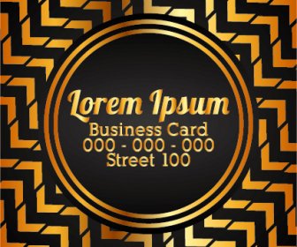 Lusso Gold Business Card Template Vettoriale