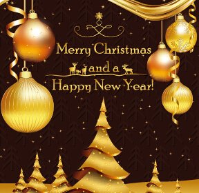 Luxury Golden Christmas Background With Baubles Vector