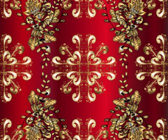 Luxury Ornament Floral Pattern Seamless Vecrtor