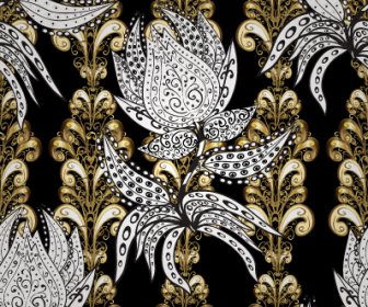 Luxury Ornament Floral Pattern Seamless Vecrtor