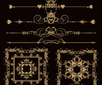 Luxury Ornaments Borders With Frame Vector