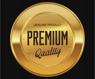 Etiquetas De Calidad Oro Premium De Lujo