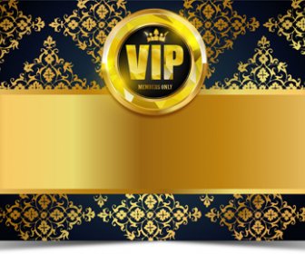 Luxury Vip Golden With Dark Background Vector