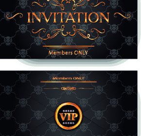 Cartões De Convite Vip De Luxo