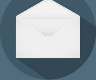 Mail Long Shadow Icon