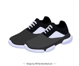 Männliche Schuhe Ikone Elegantes Grau Weißes Dekor