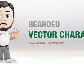 male vector character with a beard