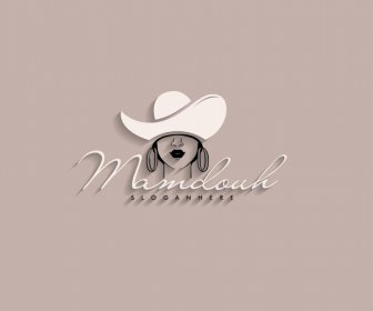 Mamdouh Empresa Logotipo Elegante Clásico Dibujado A Mano Retrato De Mujer Contorno