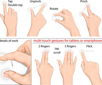 Man Hand Gestures Vector Design