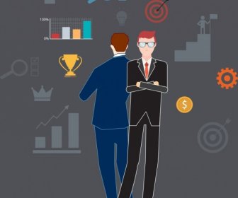 Manager Work Concept Background Men Business Design Elements