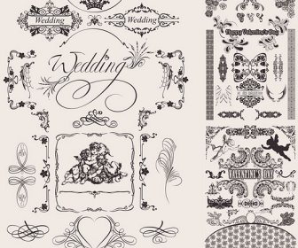 Married Floral Border Vector