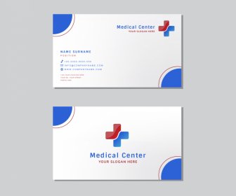 Medical Cross Business Card Template Flat Bright Elegant Decor