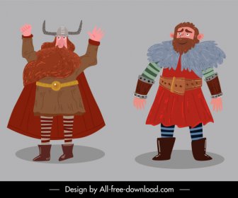 средневековые солдаты иконы ручной эскиз мультфильма