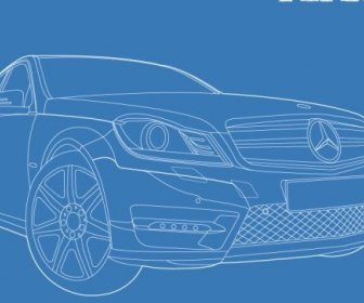 Mercedes Benz автомобилей креативный дизайн вектор