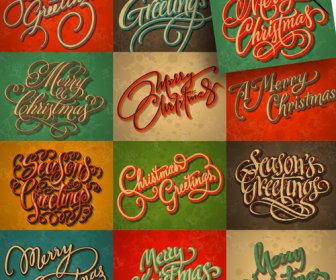 Frohe Weihnachten Kalligraphische Typografische Vektor Vorlage