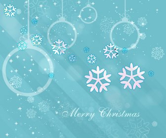 Merry Christmas Celebration Blue Colorful Card Design Vector